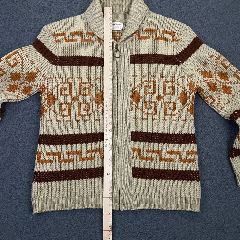 Vintage Pendleton Cardigan Sweater Mens XL Cowichan Aztec Big Lebowski Dude - Picture 11 of 14